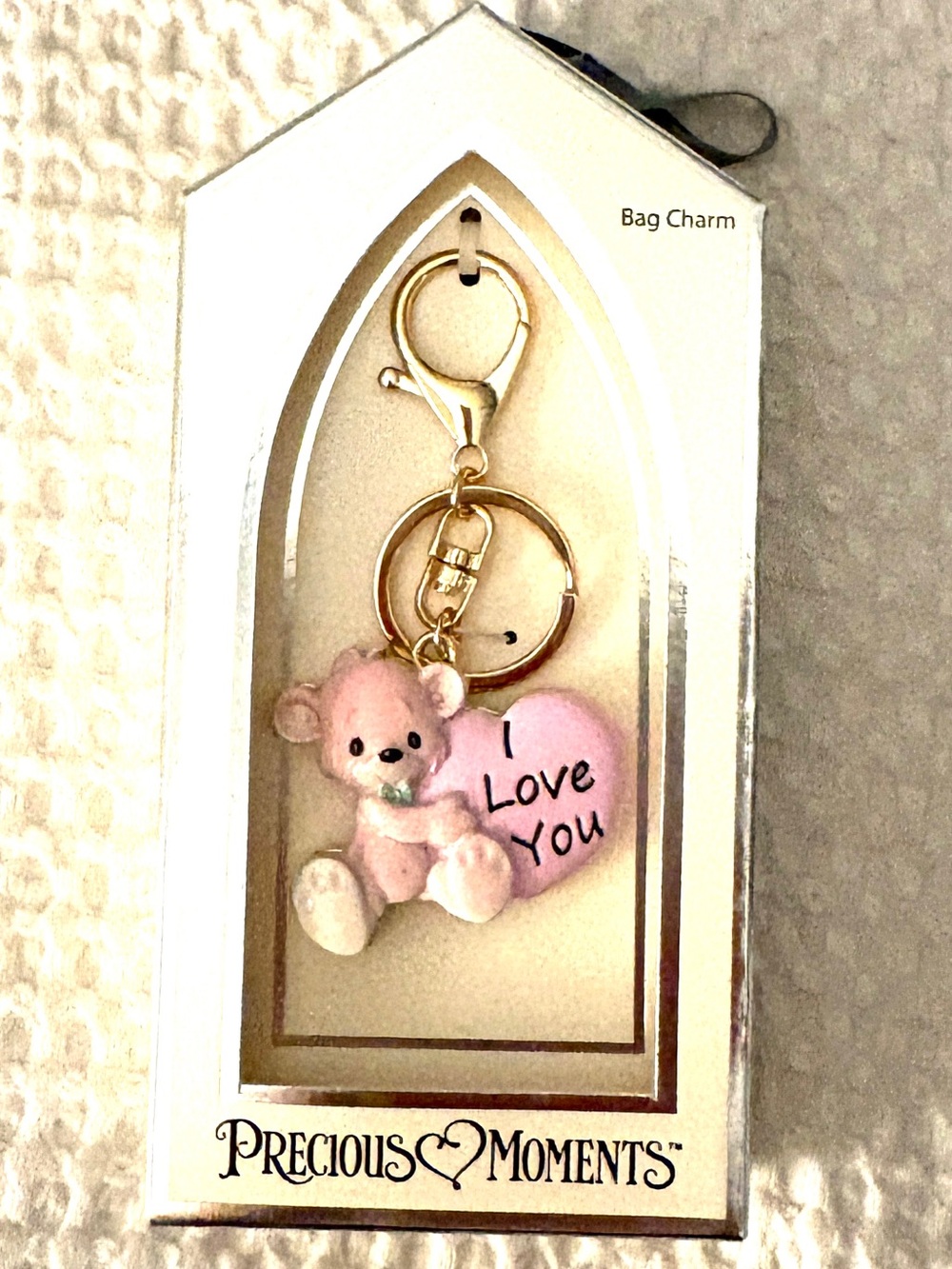 Precious Moments Teddy with Heart Bag Charm